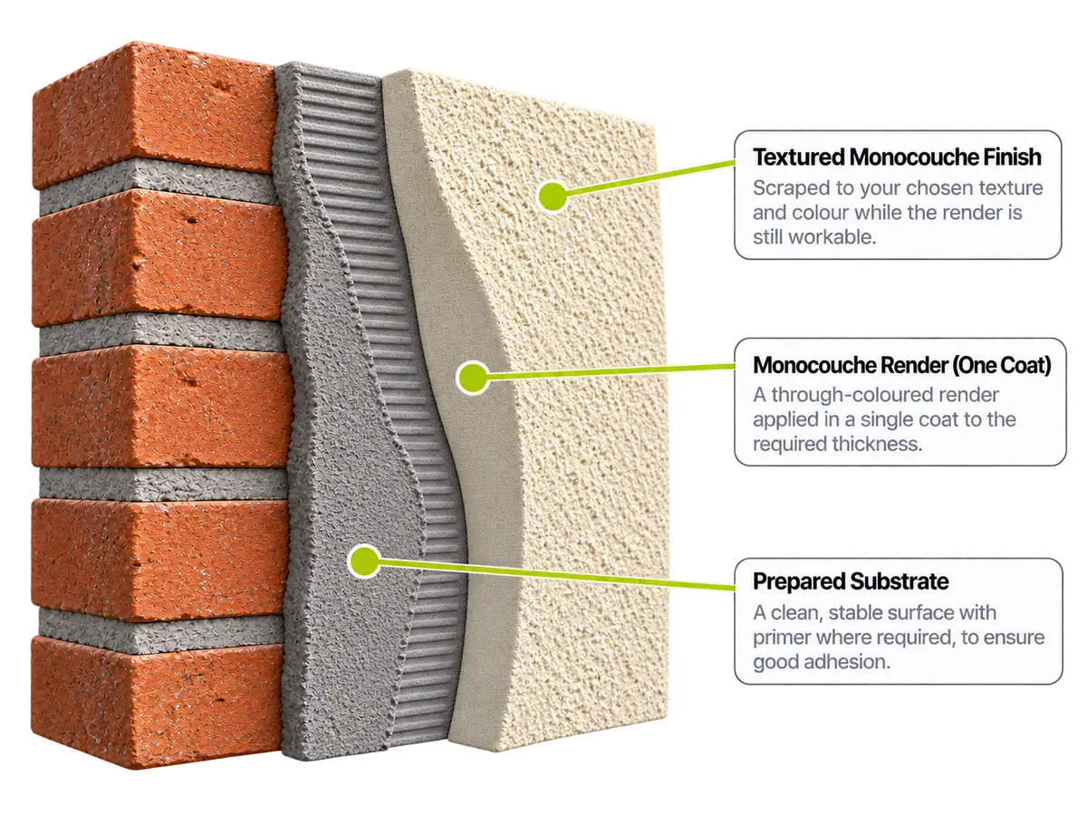 Monocouche render system diagram