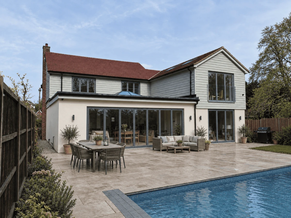 Detached House Extension & Pool Rendering — project thumbnail