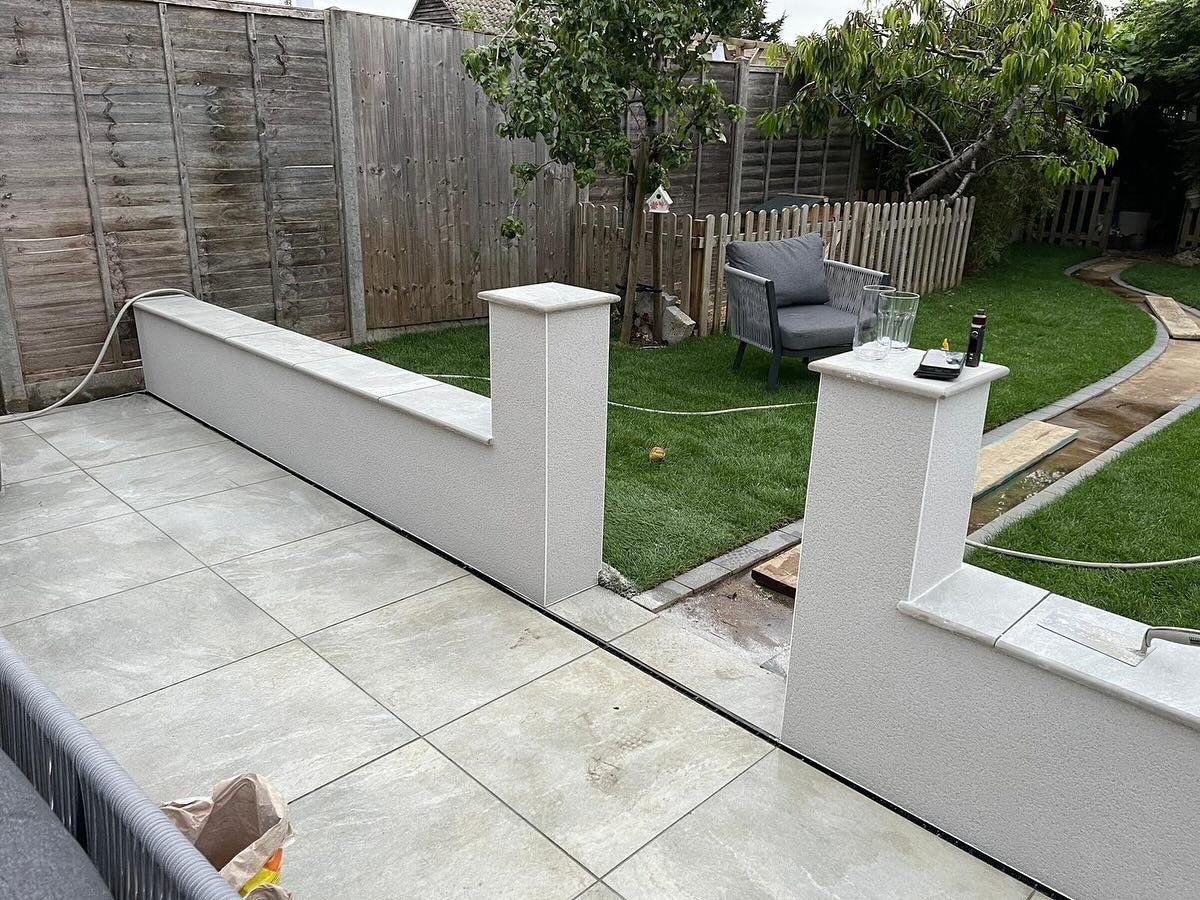 Side return wall — Monocouche Garden Wall Rendering Project