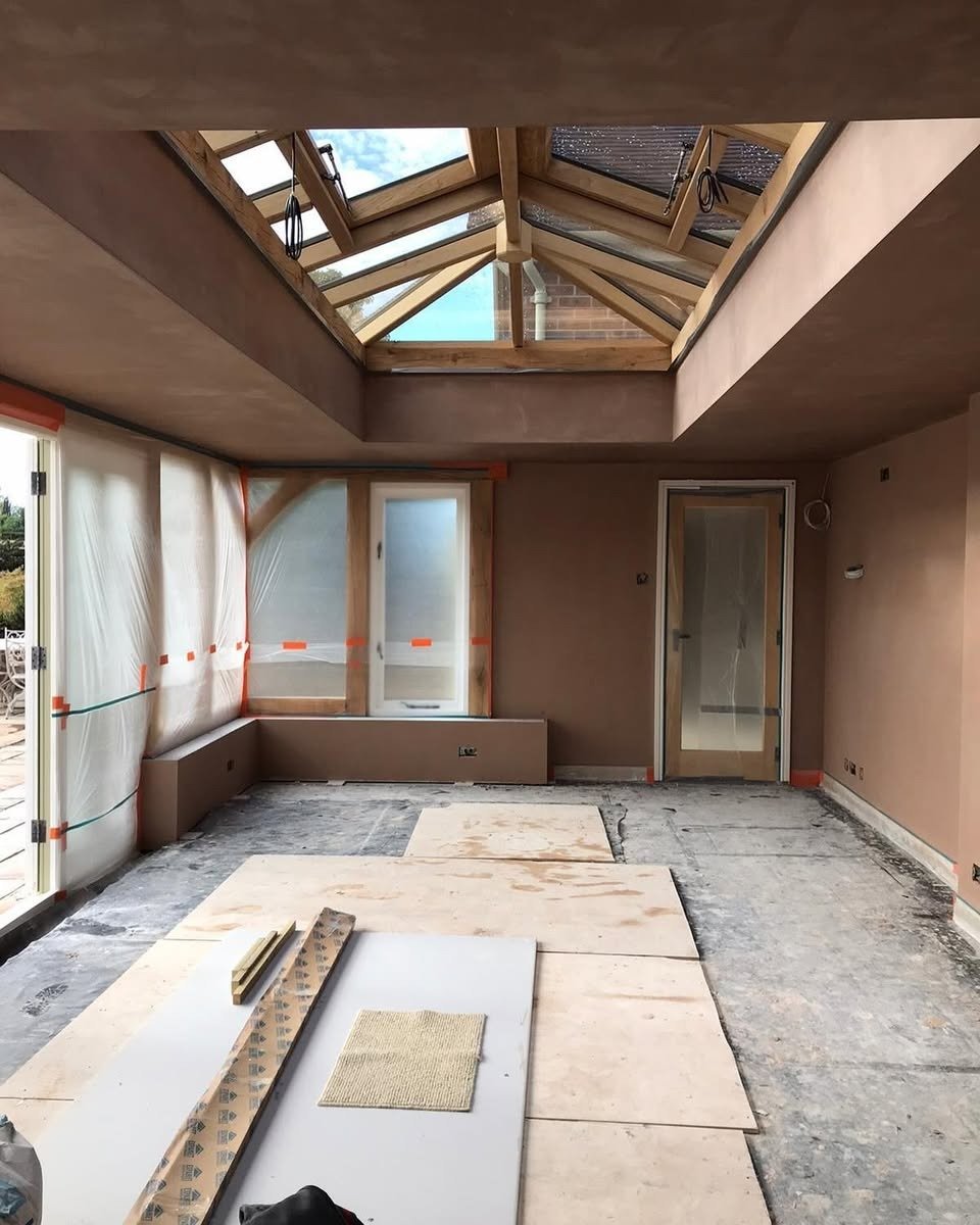 Side wall & doorway detail — Extension & Roof Lantern Plastering