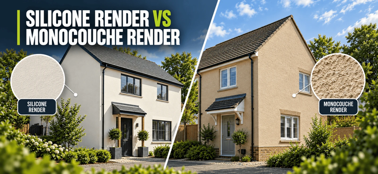 Silicone render vs monocouche render — article hero image
